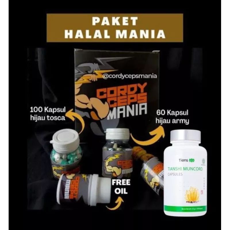( TERLARIS ) VITAMIN STAMINA PRIA CORDYCEPS MANIA // SUPLEMEN