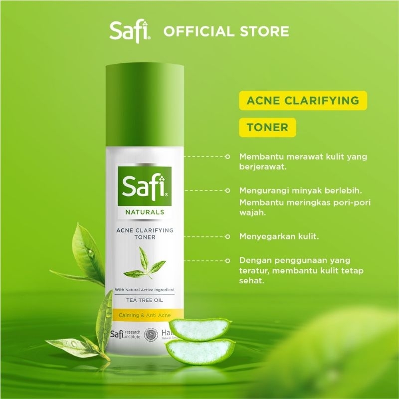 Safi Naturals Acne Clarifying Toner 100ml/penyegar wajah /Toner jerawat