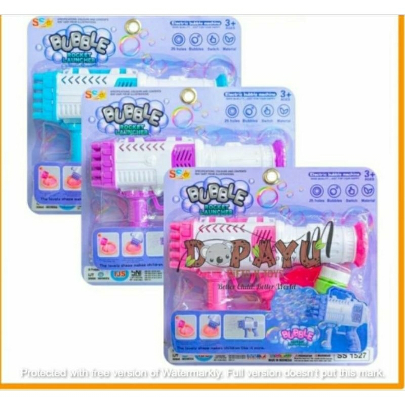 Mainan bubble gun rocket / mainan pistol gelembung