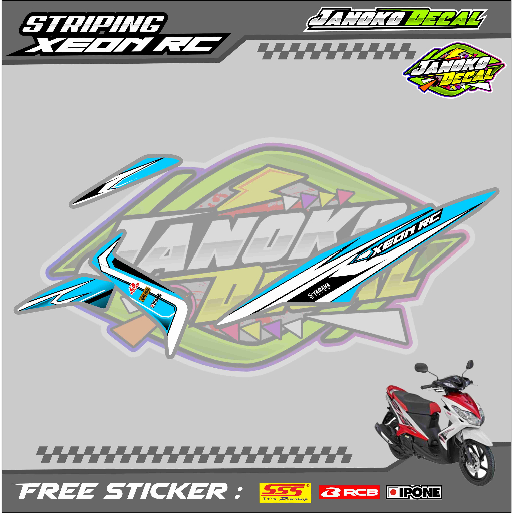 STRIPING VARIASI LIST YAMAHA XEON RC / STICKER VARIASI MOTOR XEON RC