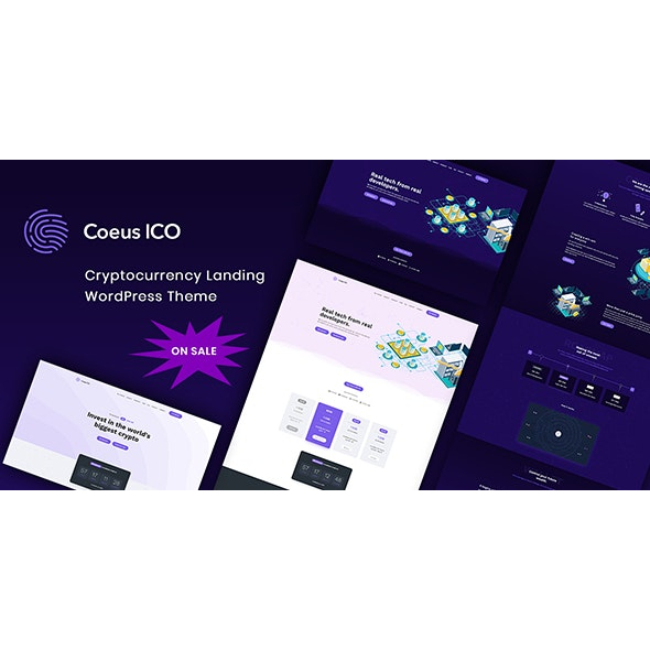 Coeus - Cryptocurrency Landing Page WordPress Theme