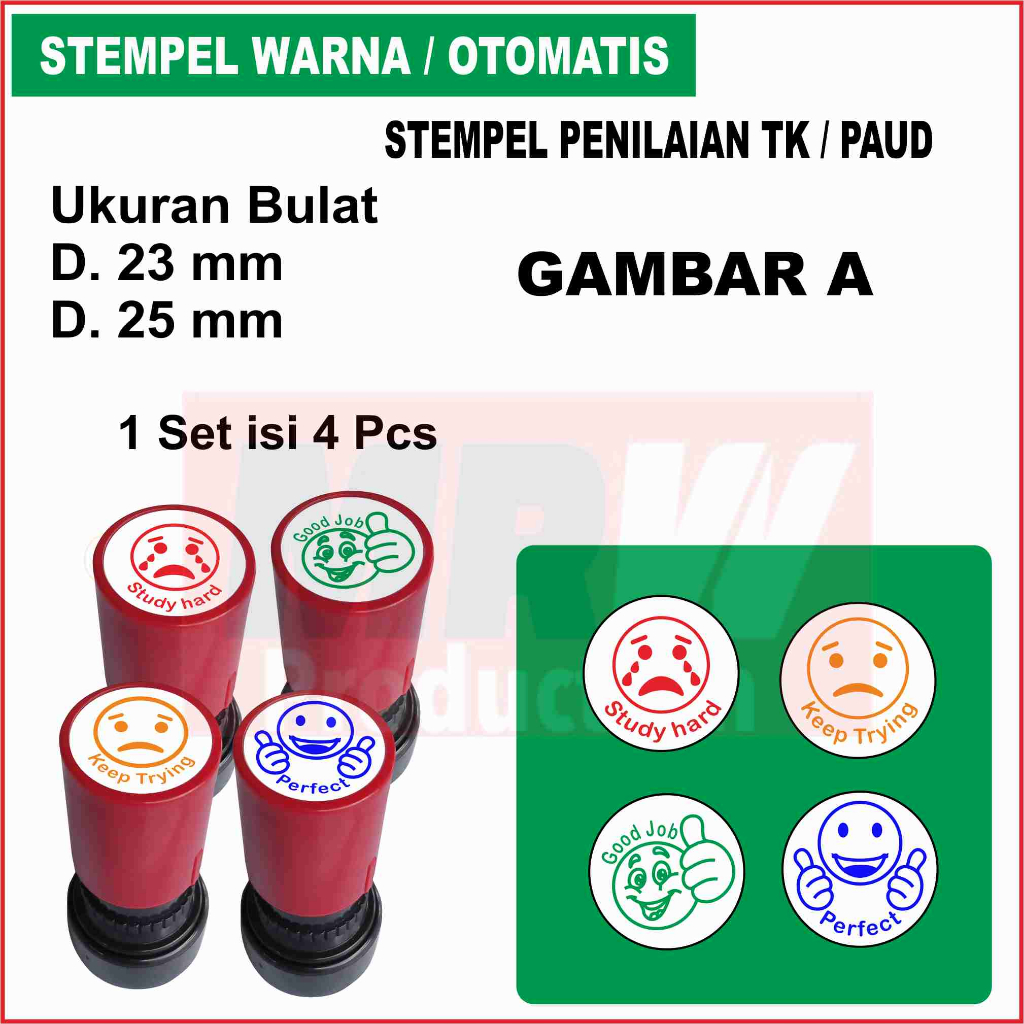 Stempel Flash Warna Penilaian Anak TK PAUD