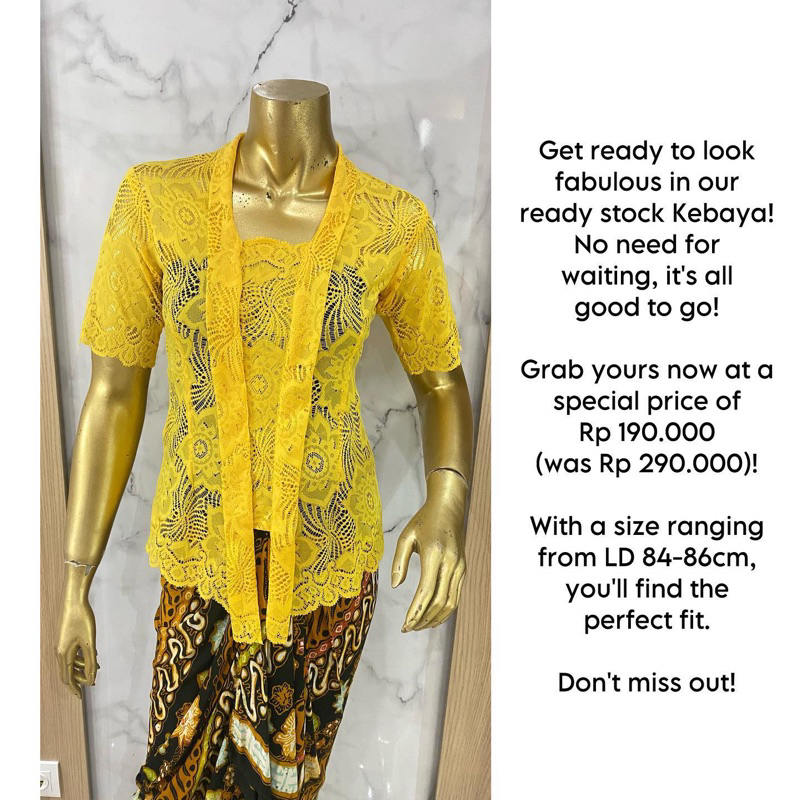 Kebaya brokat kuning