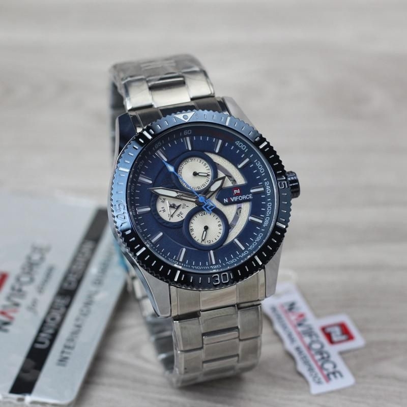 JAM TANGAN PRIA NAVIFORCE 9140 NF 9140 ORIGINAL FITUR CHRONO MULTI FUNGSI HARI TANGGAL AKTIF