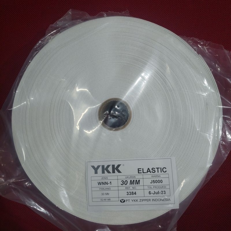 Karet Elastik YKK 3 cm Warna Natural WNN -1 30 mm J5000