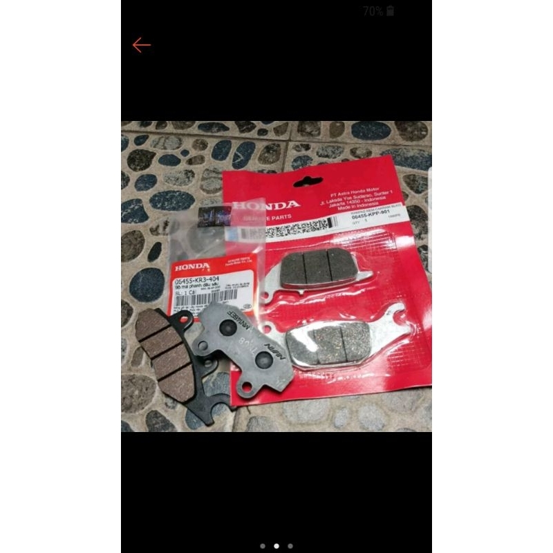 KAMPAS REM DEPAN BELAKANG SUPRA X 125 ORI