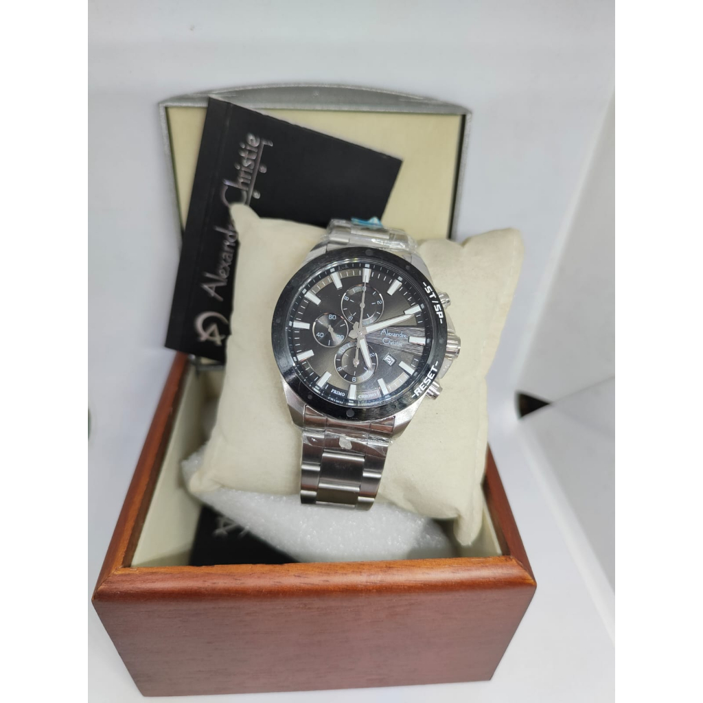  ORIGINAL  JAM TANGAN PRIA ALEXANDRE CHRISTIE CHRONOGRAPH 6669MC