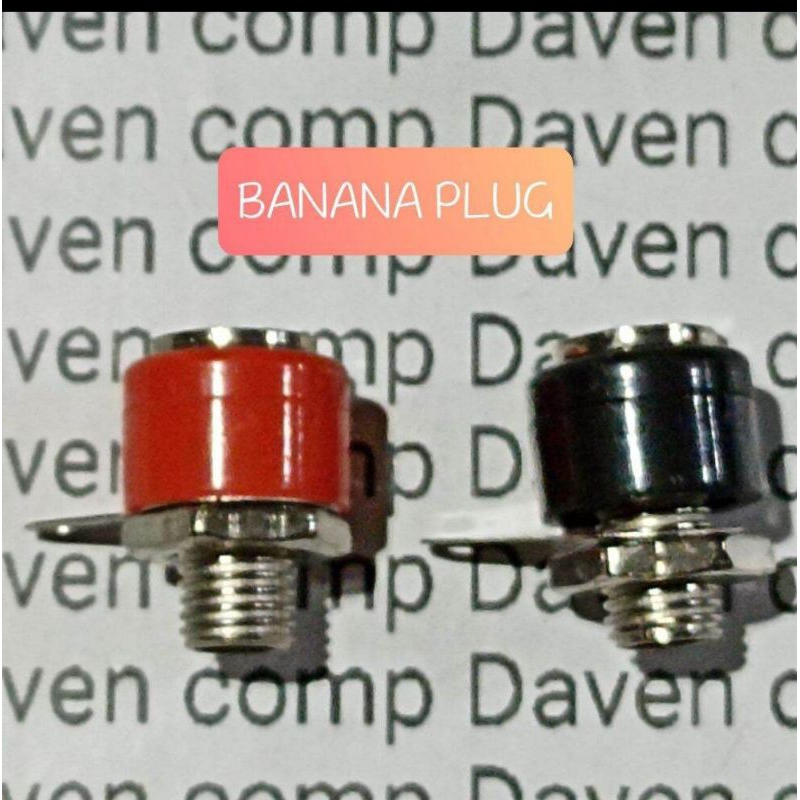 1PASANG BANANA PLUG FEMALE SOKET BANANA SOCKET BANANA PLUG 4MM