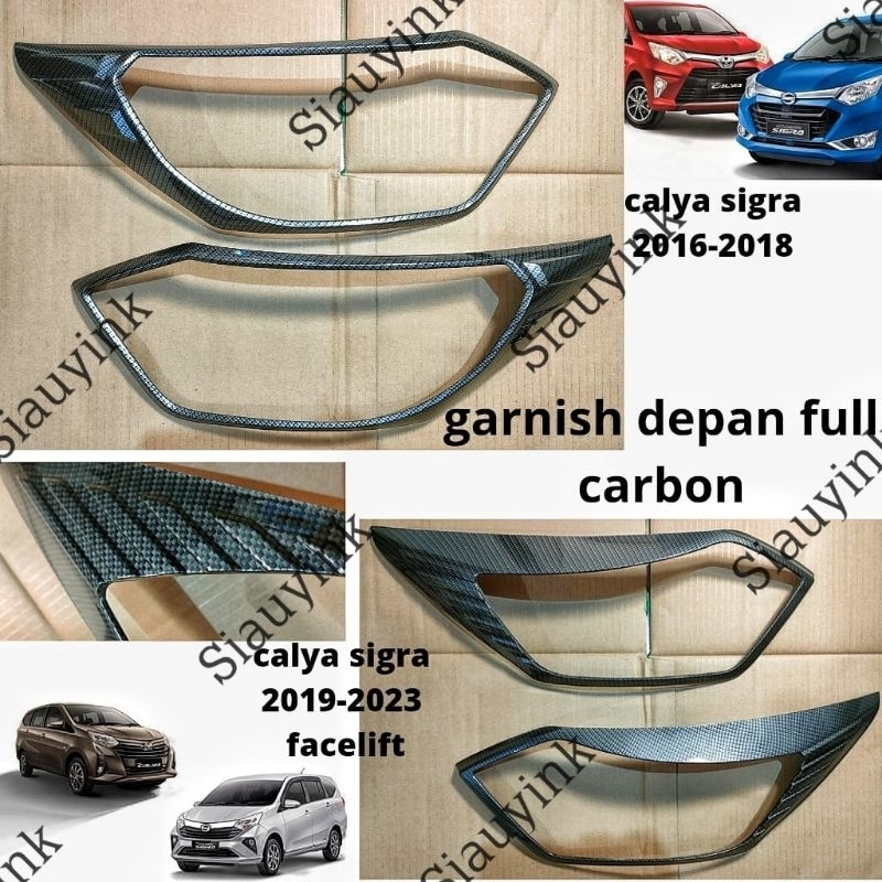 garnish depan Calya Sigra 2016 2018 2020 2023 Carbon
