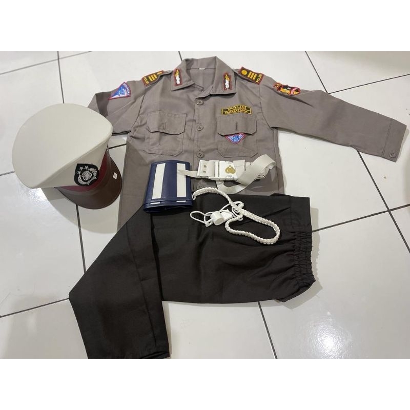 Seragam Pocil/baju pocil/polisi anak/seragam anak tk/baju seragam polisi anak