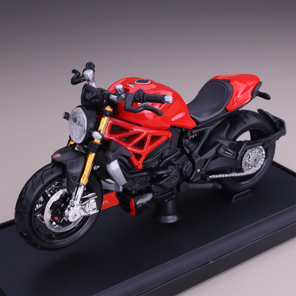 Miniatur Motor Maisto Ducati Monster 1200S Skala 1:18 Diecast Mainan Koleksi
