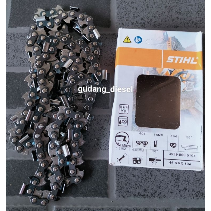 Rantai 070/Senso Besar (Belah) 36 inch Mata 52 T Stihl Original