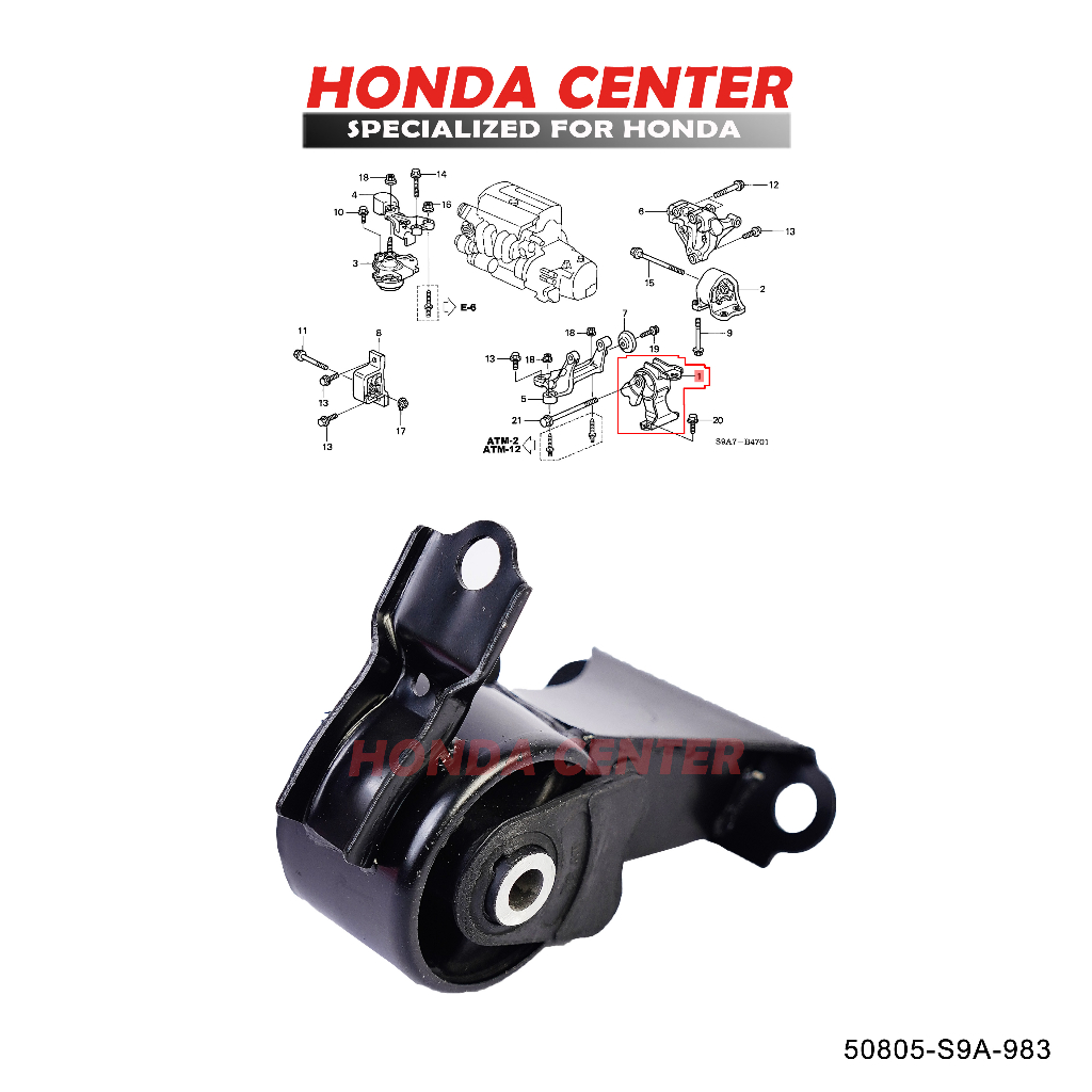 Engine Mounting Gantungan Kaki Pangkuan Mesin Kiri Transmisi Mounting Honda Crv Rd Gen2 2002 2003 20