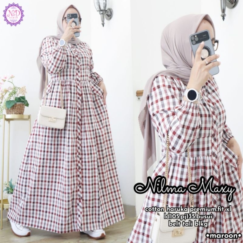 NILMA MAXY // DRESS WANITA REMAJA // ORI BY N&D