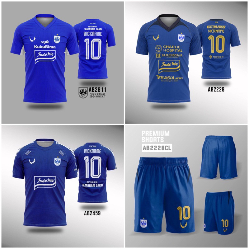 Kaos Jersey PSIS 2021 2022 2023 - Home Sepak Bola Semarang Terbaru Indonesia Baju Olahraga Setelan B