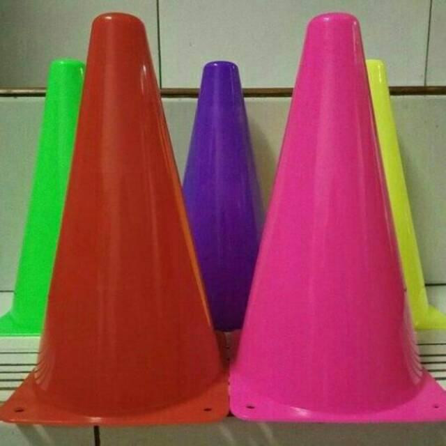 RB SATU SET 12 pcs (1 LUSIN) CONE/CONES KUN KERUCUT RAPAT 23 CM UNTUK OLAHRAGA