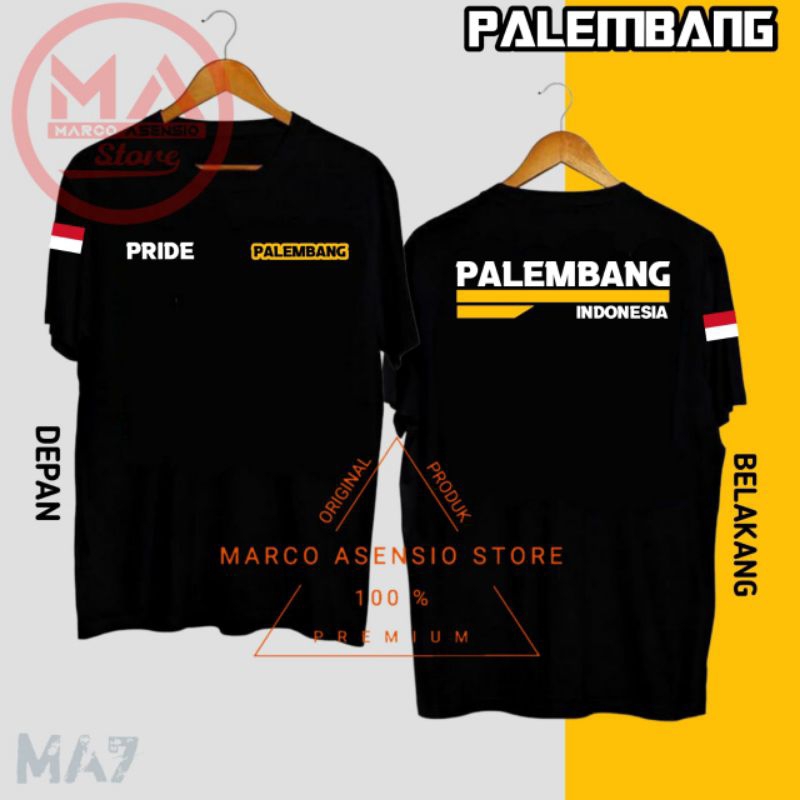 KAOS PREMIUM FASHION PRIA MAUPUN WANITA DESAIN TULISAN PRIDE PALEMBANG INDONESIA | MA7 SS