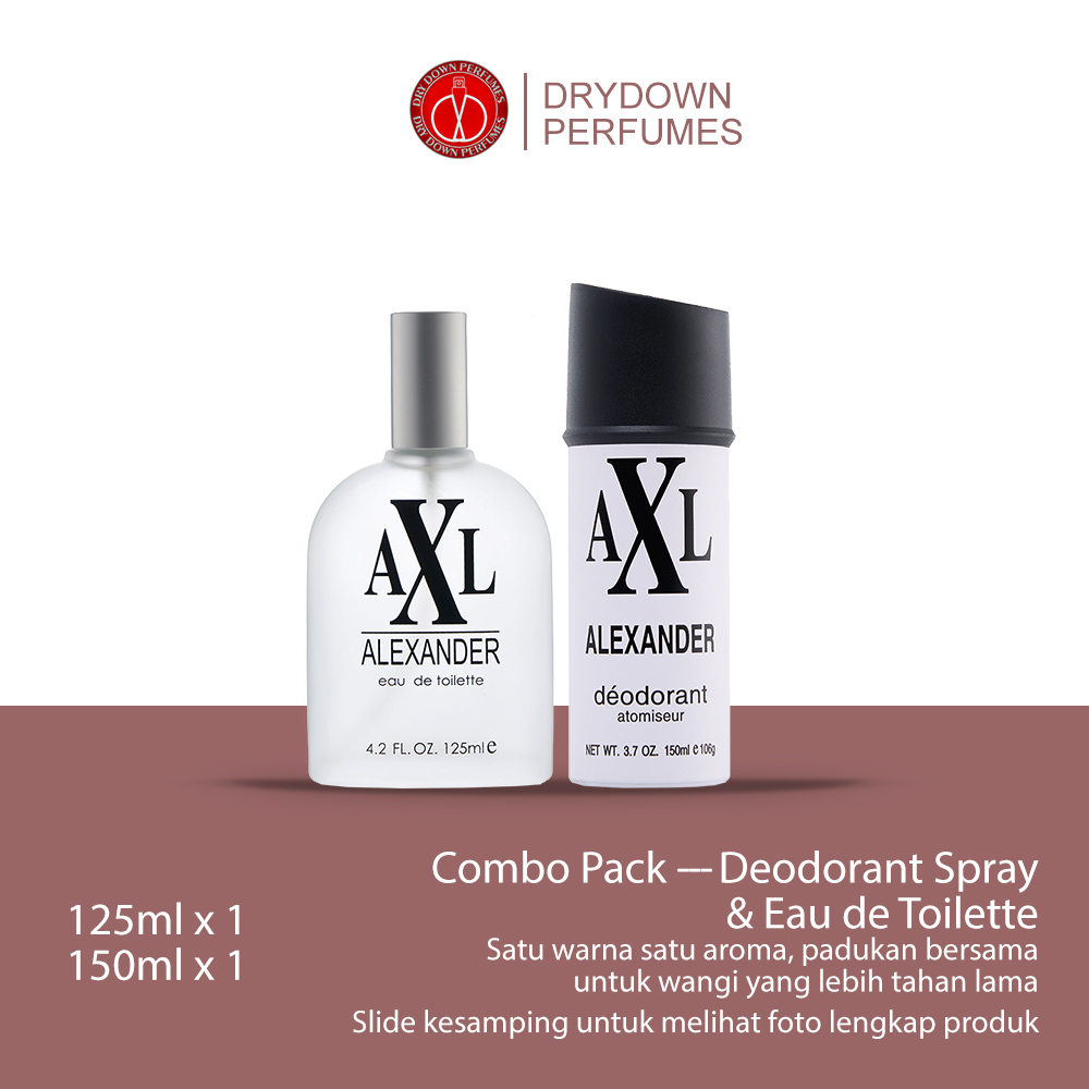 PAKET COMBO AXL ALEXANDER DEO SPRAY 150ML WHITE & AXL ALEXANDER EDT 125ML WHITE