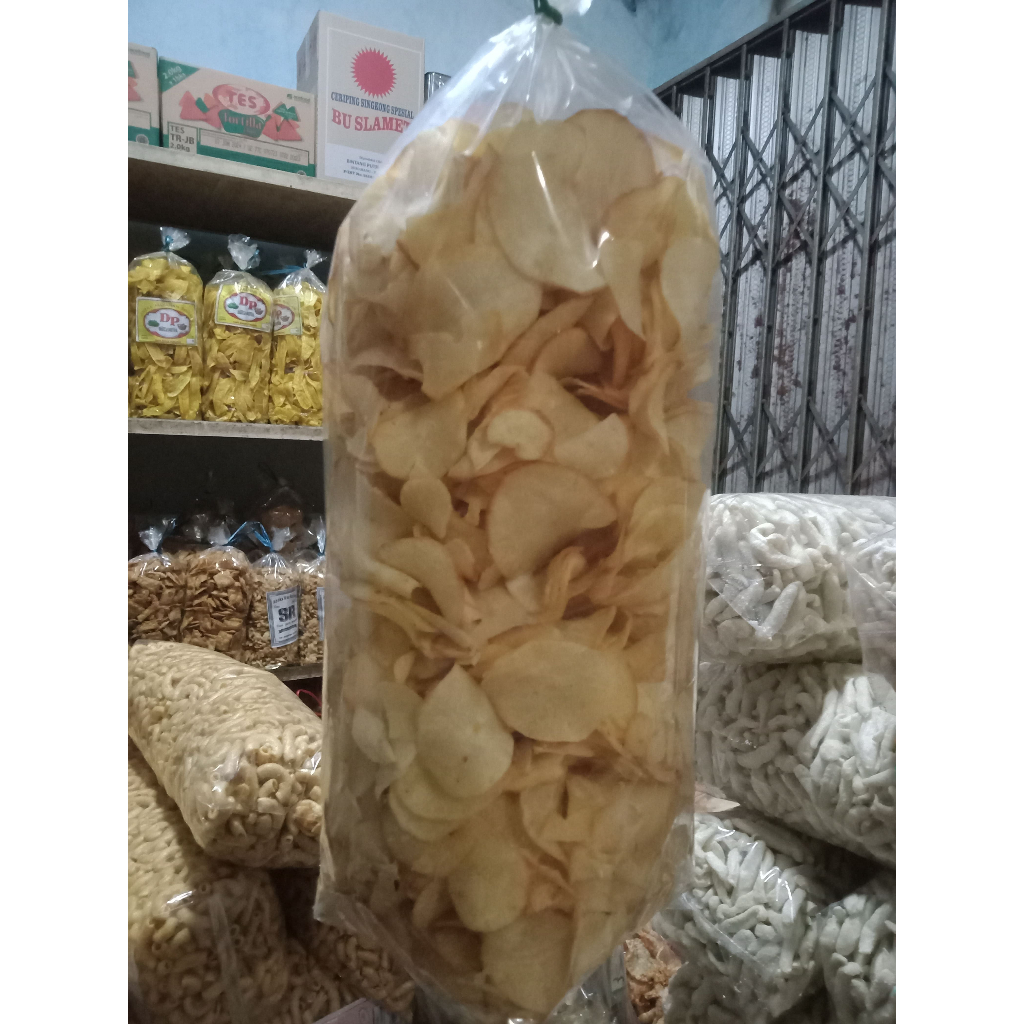 

KERIPIK SINGKONG ASIN/Original/Pedas Manis/Oleh-oleh Khas Cirebon