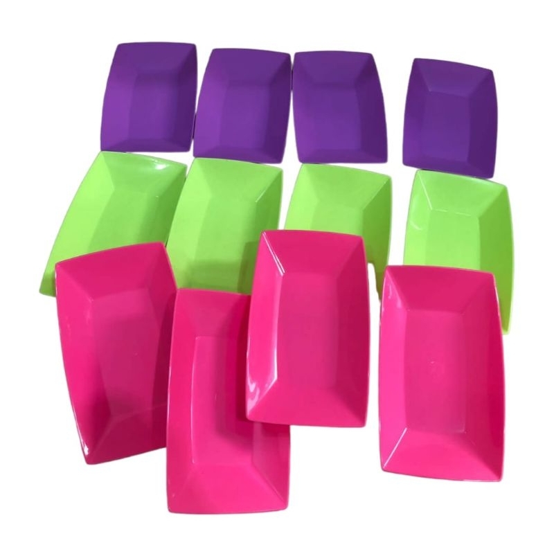 PIRING PLASTIK SEGI PANJANG / PIRING PANJANG VEGIE WARNA