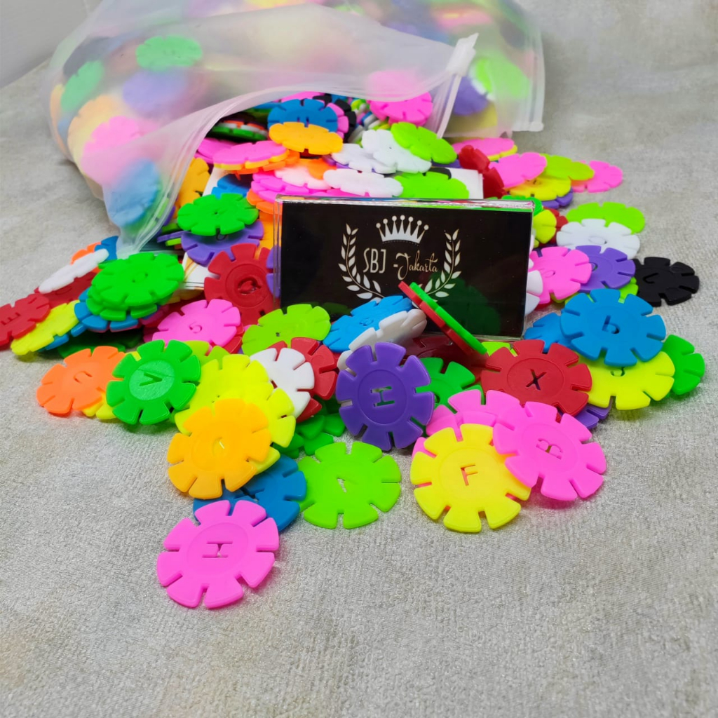 Mainan Edukatif Anak Meronce Merangkai Bombik Bunga Plastik PROMO