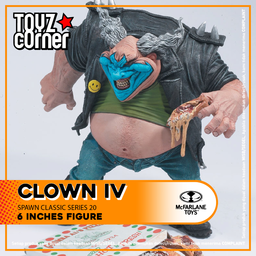 Toyz Corner- Mcfarlane Toys 6 Inch Figure Spawn Classic Series 20 - Clown IV