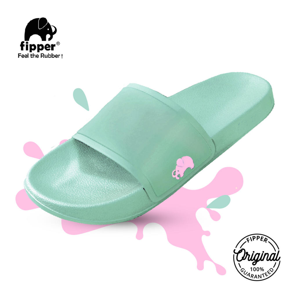 Fipper Slip On Green Surf / Pink Tulip