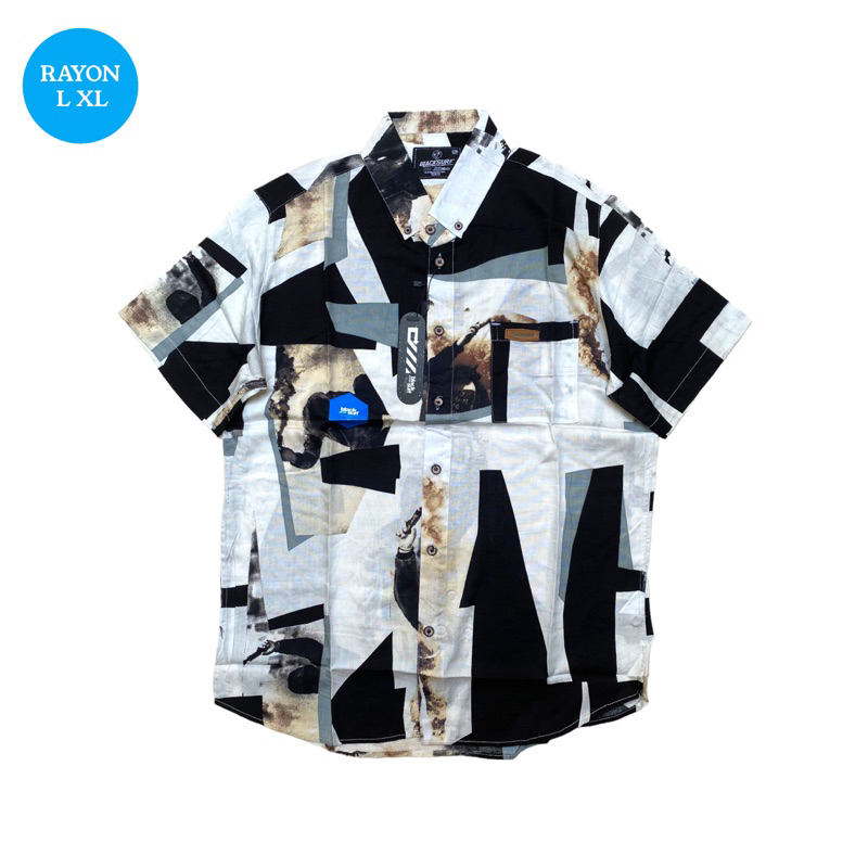 BLACK SURF ORIGINAL kemeja pendek motif 01-016