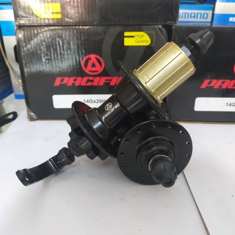 hub freehub 28 hole pacific 4 bearing jangkrik sepeda lipat