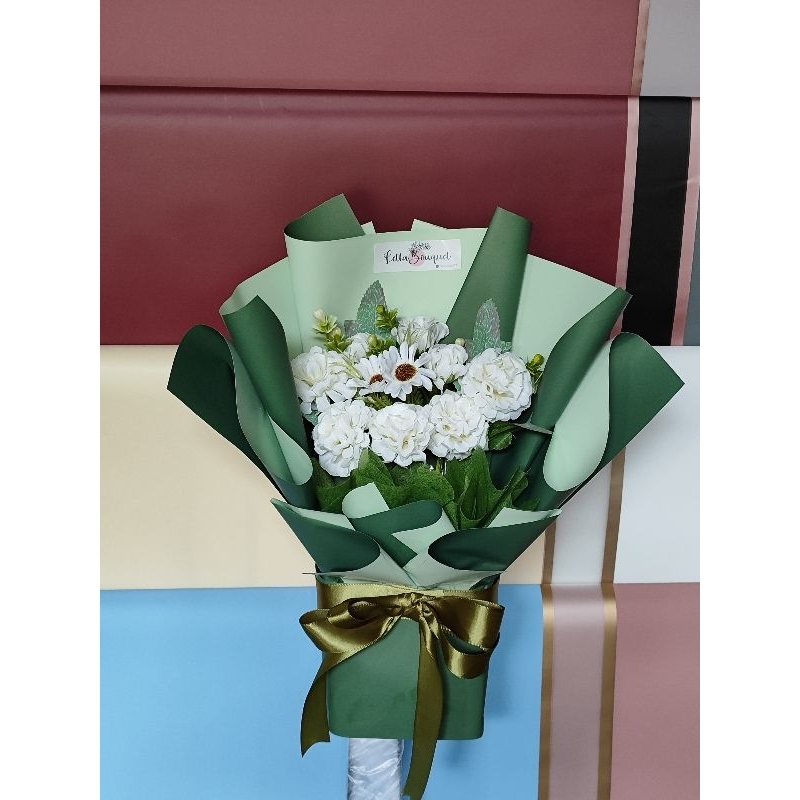 Letta - BUKET BUNGA KRISAN PUTIH / BOUQUET BUNGA / FLOWERS BOUQUET / BUCKET