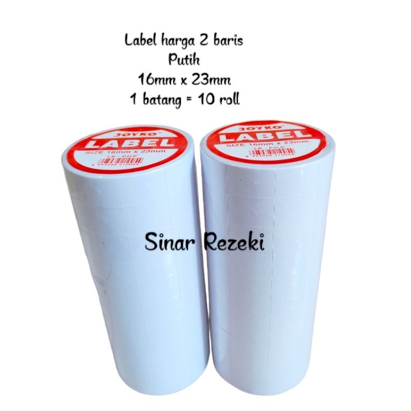 

1 Batang = 10 buah!! Label harga 2 baris joyko/nota label 2 baris/label 2 baris/label harga 2 baris