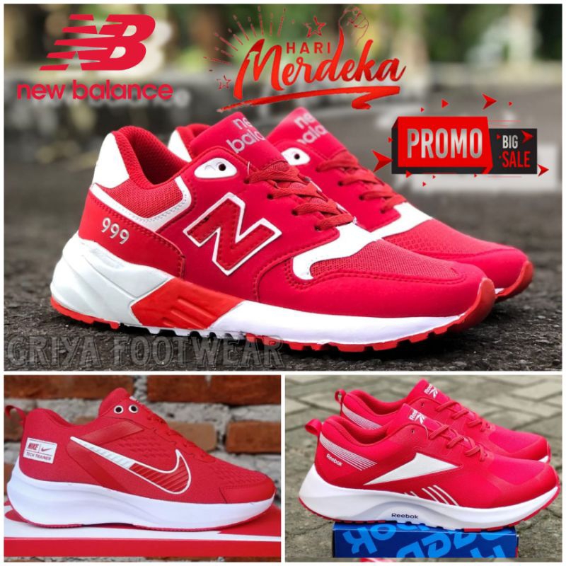 Sepatu Merah Putih | Sepatu Sneakers Wanita Merah Putih | Sepatu Seragam Warna Merah Putih | Sepatu 
