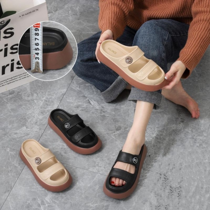 Sandal Selop Wanita Ban 2 Karet Import BALANCE