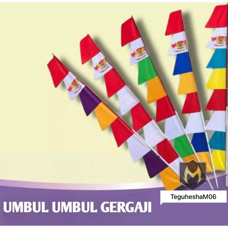 Bendera Umbul Umbul Gergaji / Umbul umbul Merah Putih / Umbul Umbul Warna Warni / Bendera