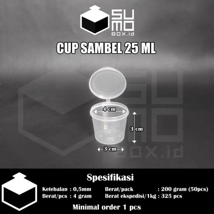 CUP COKLAT DAN SELAI 25 ML SUMOBOX ISI 50 PCS
