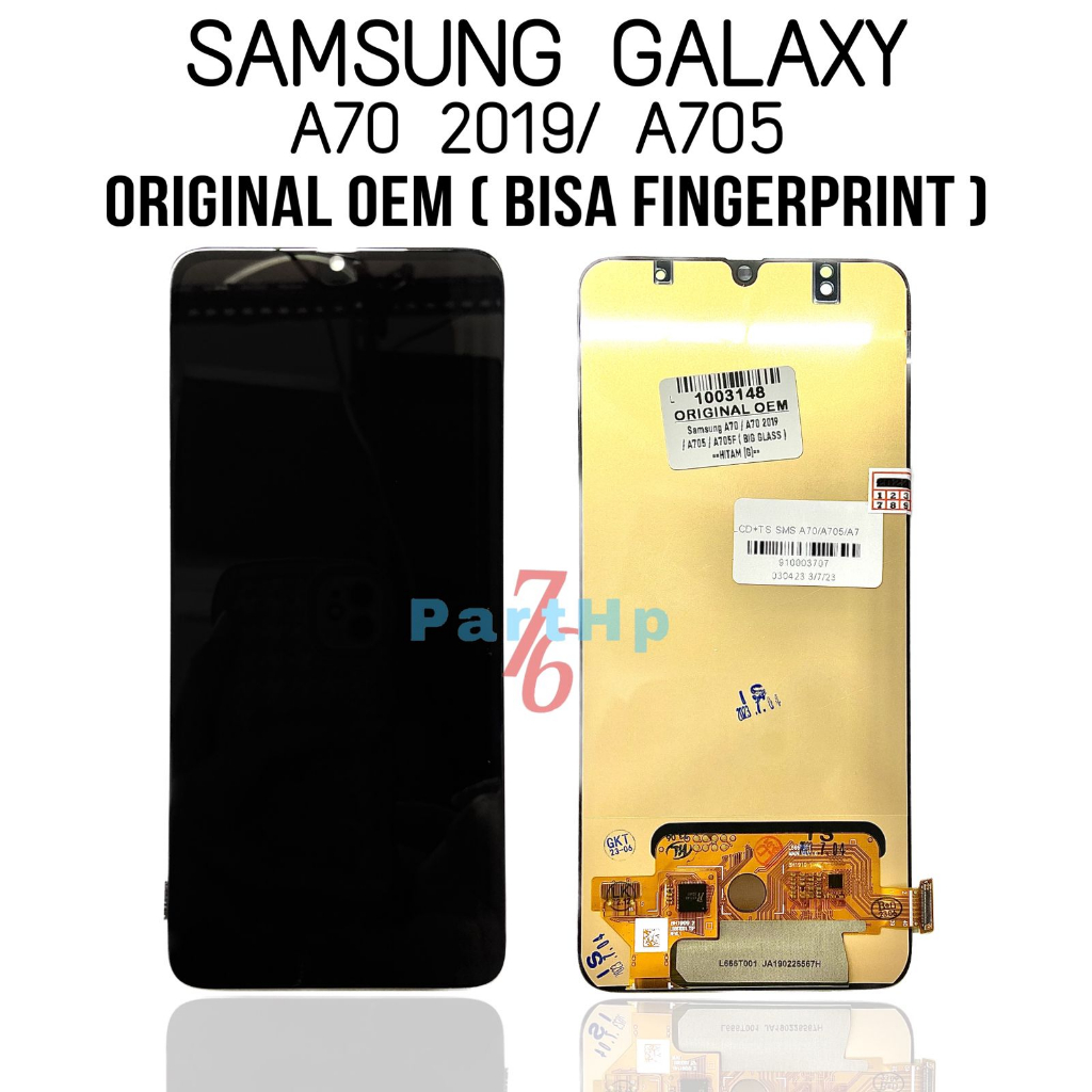 ORIGINAL OEM BIG GLASS - LCD Touchscreen Samsung Galaxy A70 / A705 / A705F - BISA FINGERPRINT