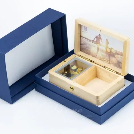 Music Box / Kotak Musik Bingkai cetak Foto / Music Box Photo Original Sankyo hadiah Ulang Tahun