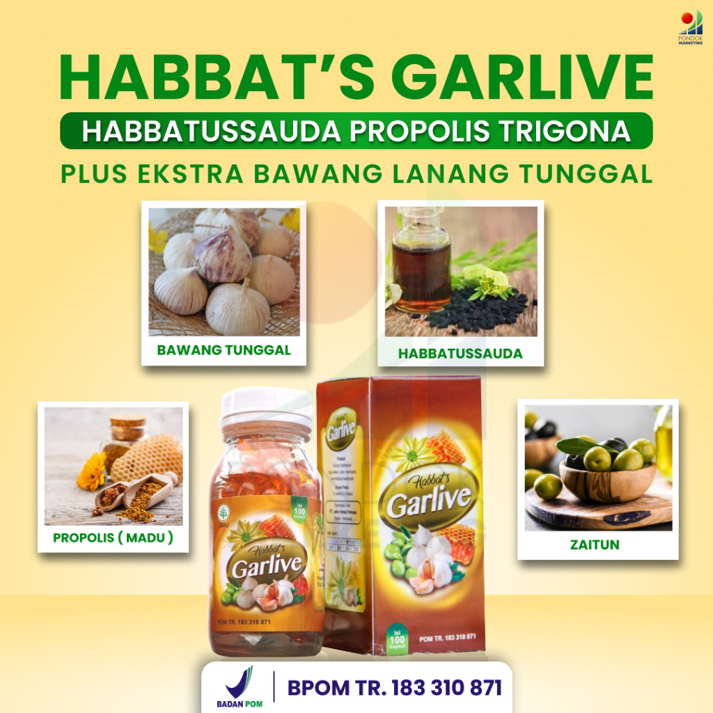 GARLIVE Kapsul Bawang Lanang | Kapsul Bawang Putih Tunggal | Kapsul Bawang Hitam | Obat Diabetes Hip