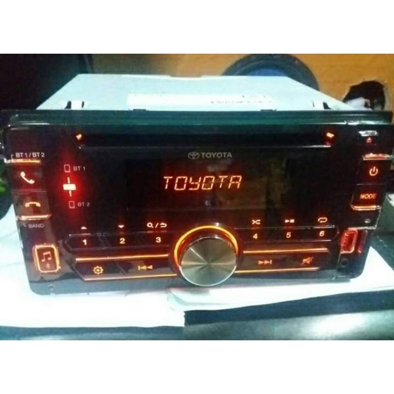 headunit original Toyota calya bisa bluetooth doubledin audio mobil