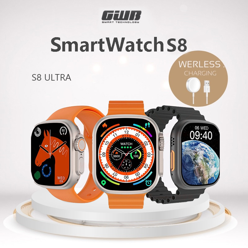 GWB SmartWatch S8 Ultra Sport Watch Series 8 IWO Jam Tangan Pria Wanita 2.12 "HD Screen Bluetooth Ca