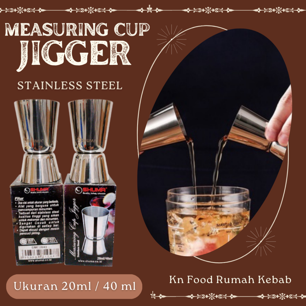 Gelas Ukur / Jigger - Jigger - Jigger 20/40 ml - Gelas Ukur JIGGER