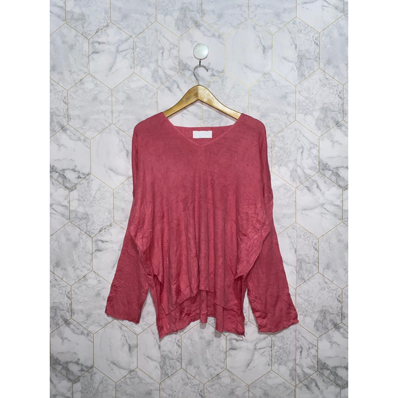 rajut fucia magenta cardigan