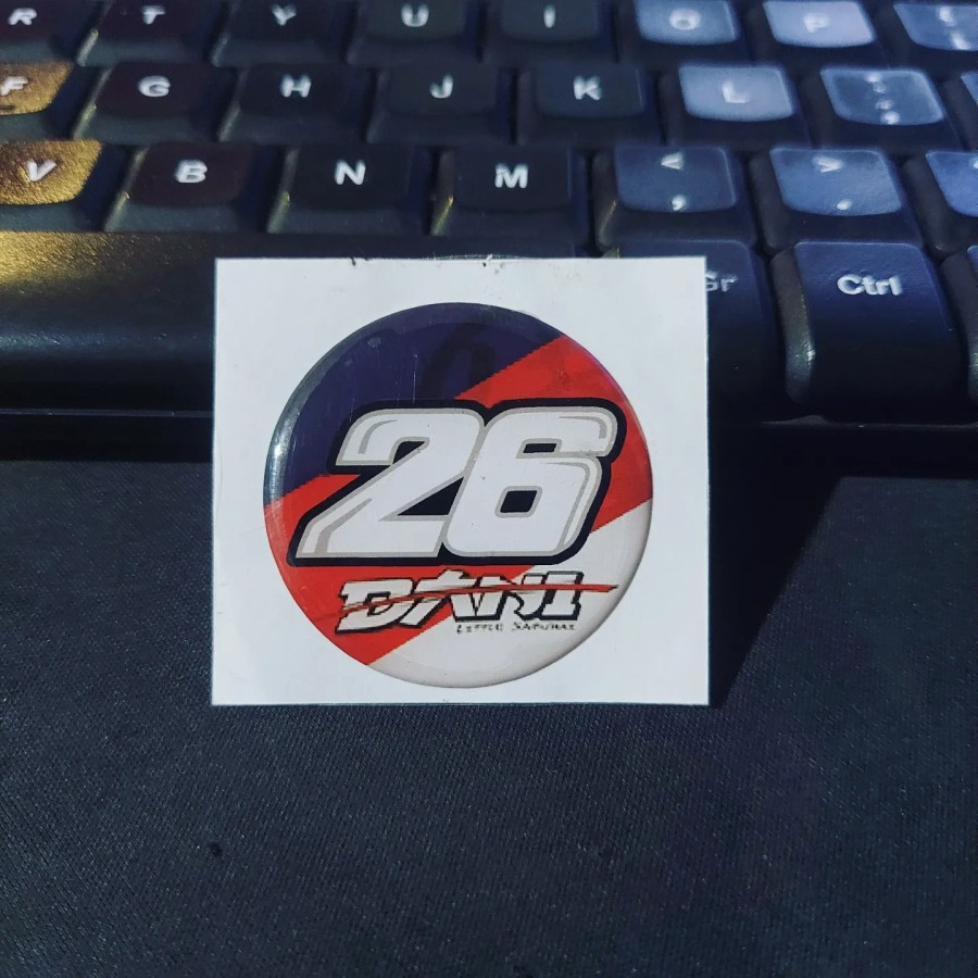 

Sticker Timbul Resin 26 Dani Pedrosa BULAT Lycal 3D Logo Kecil Satuan
