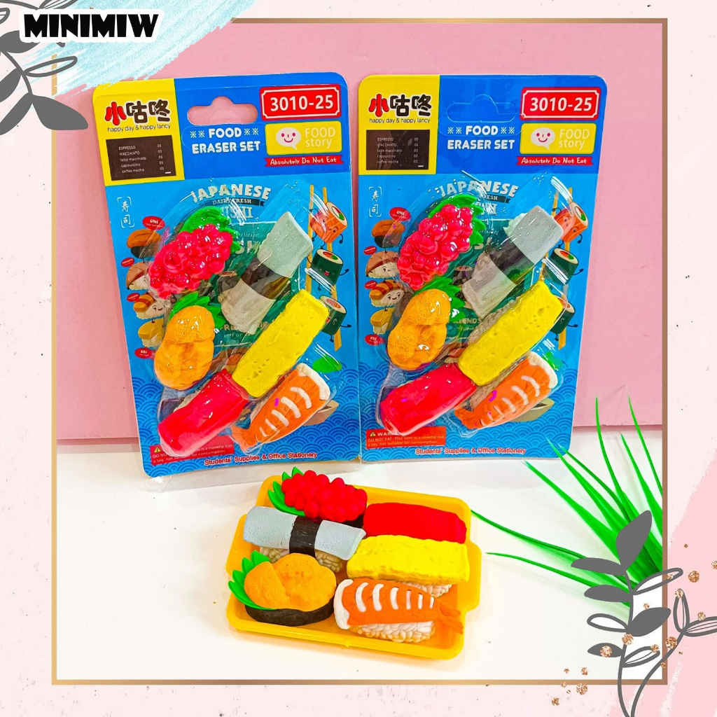 

penghapus sushi // RAMEN stip eraser stationery hapusan READY JAKARTA COD tip ex Alat Tulis
