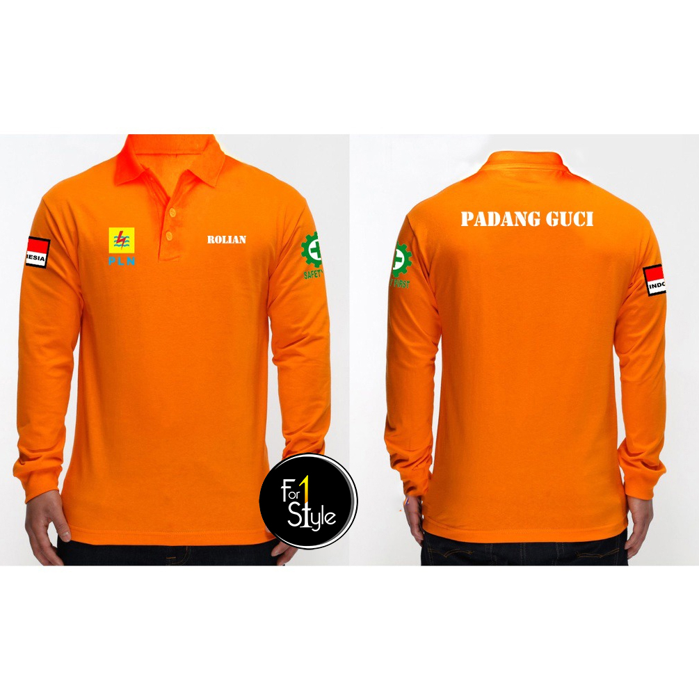 TYPE 11 KAOS modeDepan LOGO PLN - BAJU PLN dan logo safety first
