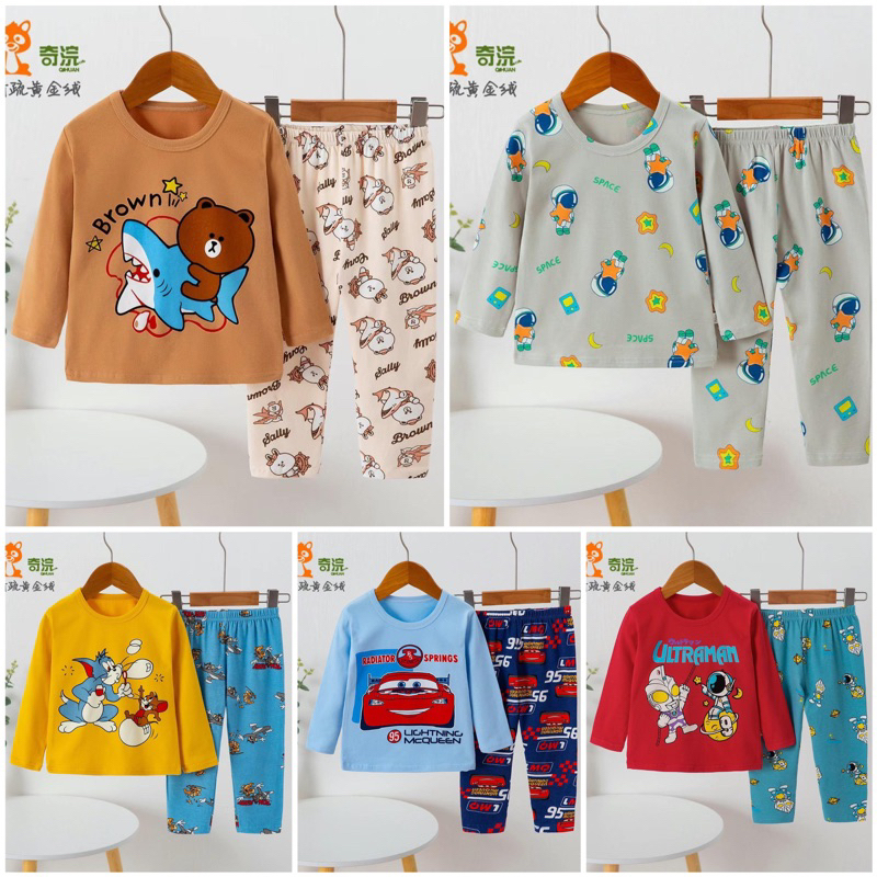 Piyama Anak Impor Lengan Panjang Ku bao boy 11