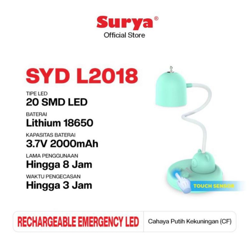 YC22 lampu belajar surya LED SYD L2018 / lampu emergency surya SYD L2018