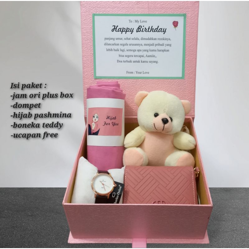 

HAMPERS HIJAB UNTUK CEWEK / KADO ULANG TAHUN CEWEK