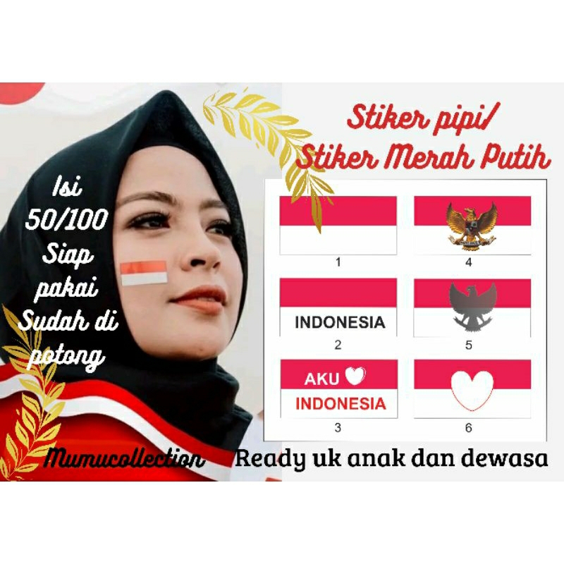 

STIKER MERAH PUTIH STIKER PIPI/STIKER BENDERA MERAH PUTIH/STIKER AGUSTUSAN