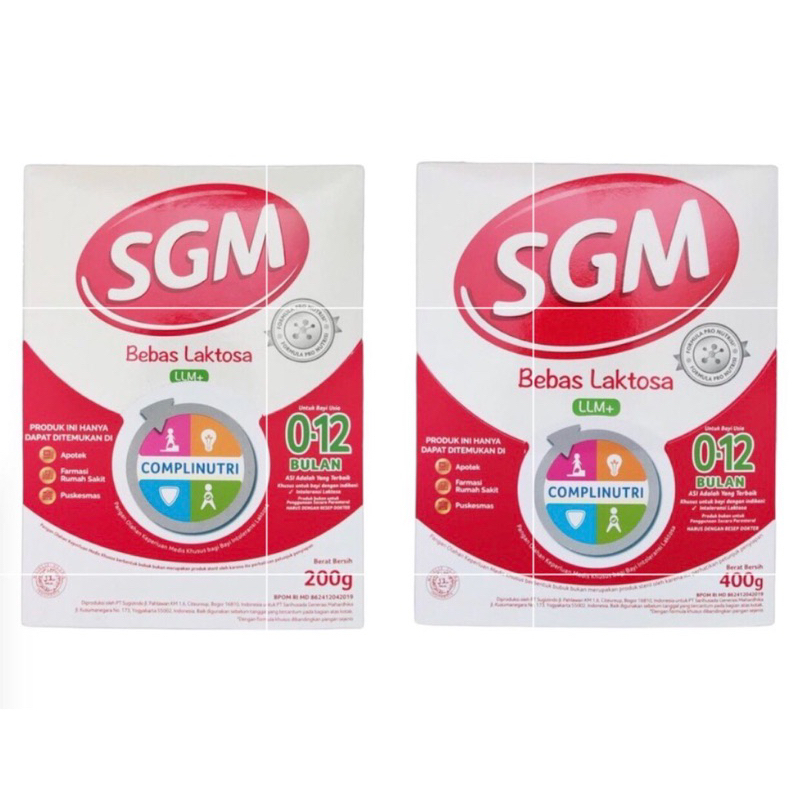 SGM LLM BEBAS LAKTOSA 200 gr dan 400 gr - Susu Formula Khusus Bayi Diare / Mencret dan Gangguan Penc